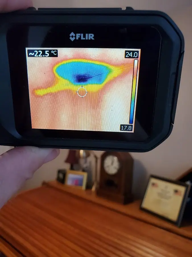Thermal imaging inspection for water damage in Aptos